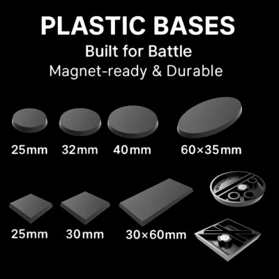 Plastik Bases (i.d.R. schwarz)

Brauchst Du...