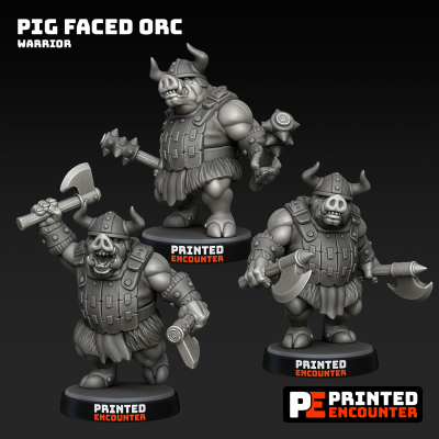 Pig Faced Orcs designed by Printed Encounter