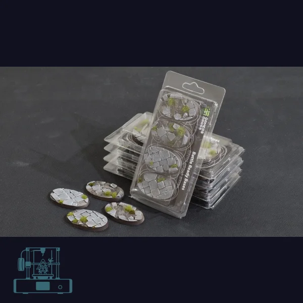 Temple Bases, Oval 60mm (x4)