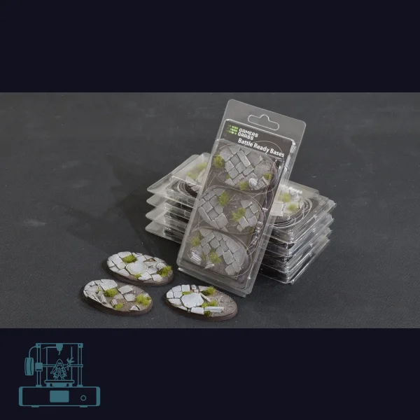 Temple Bases, Oval 75mm (x3)