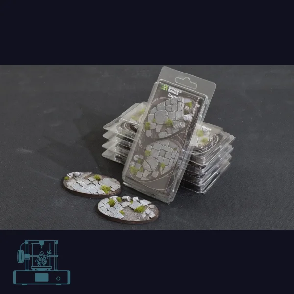 Temple Bases, Oval 90mm (x2)