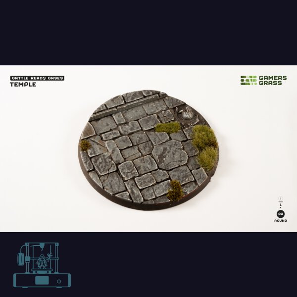 Temple Bases, Round 90mm (x1)