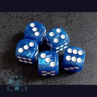 Würfelset (Farbe blau weiß)