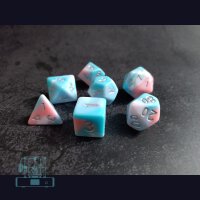 Würfelset (Farbe hellblau rosa)