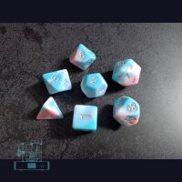 Würfelset (Farbe hellblau rosa)