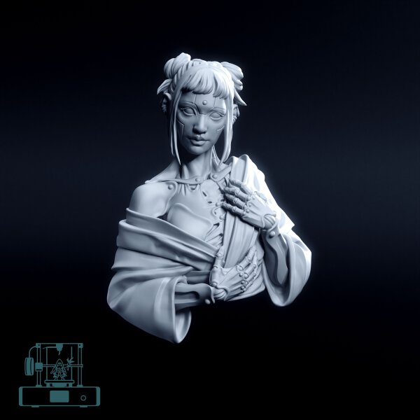 Full bust of Cyber girl (1)