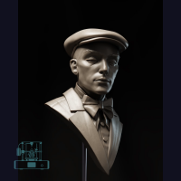 Beret Man - Academic Study Bust (1)