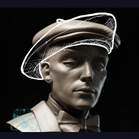French Beret Man - Academic Study Bust (1)