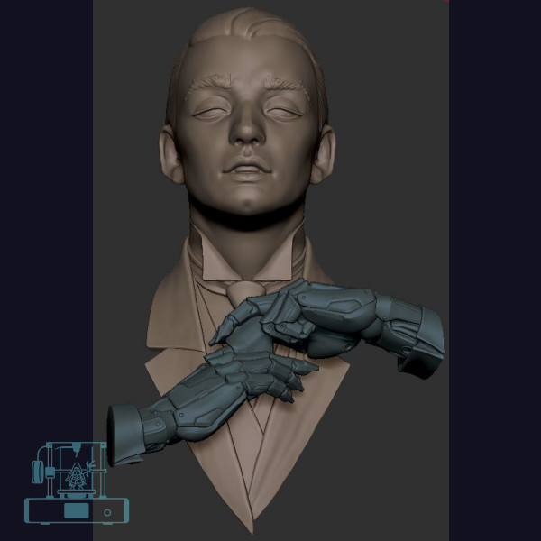 Tie a Tie w/ SciFi Hands - Academic Study Bust (1)