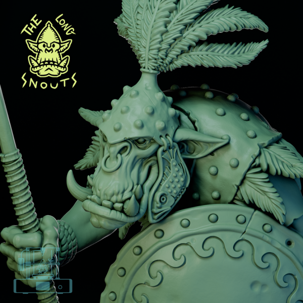 The Longsnouts - Orc Bust - Spearsnout leader (1)