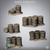 Barrel Barricades - pre-painted - Trench Grimdark Warfare