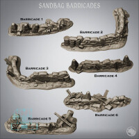 Sandbag Barricade 1 (1) - Trench Grimdark Warfare