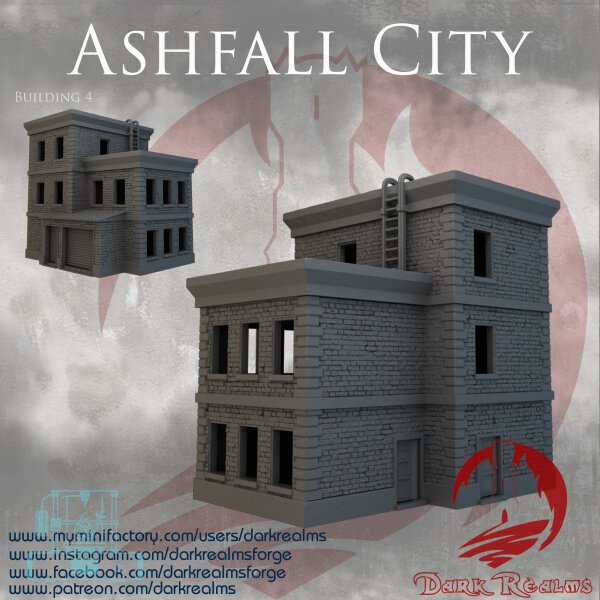 Dark Realm Forge: Ashfall City - Gebäude 4 - (modular)