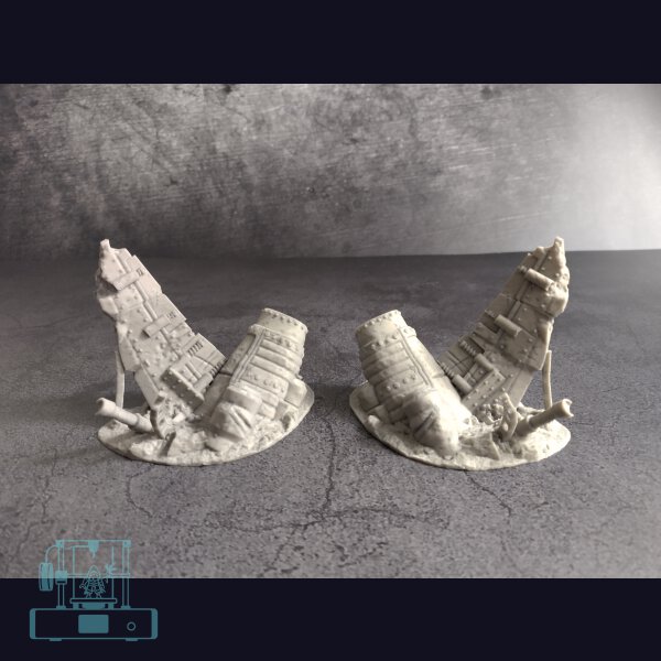 Space Orc Bomber Wreck - Plane 3 (Set (2)