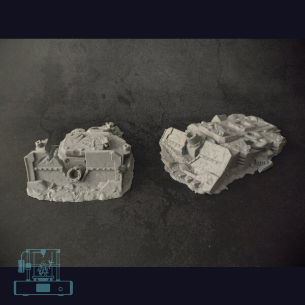 Tank Wreck Set 3 - Space Marine Vindicator (2)