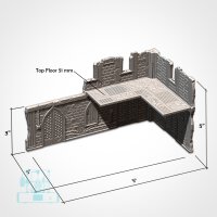 Faltbares Gelände (40k) - GothicStyle - L-Wand (klein)