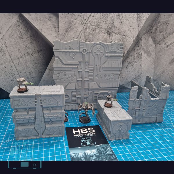 Faltbares Gelände (40k) - NecroStyle - TISCHSET (HALB)