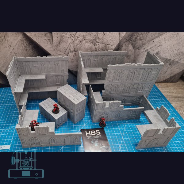 Faltbares Gelände (40k) - GothicStyle - TISCHSET (HALB)