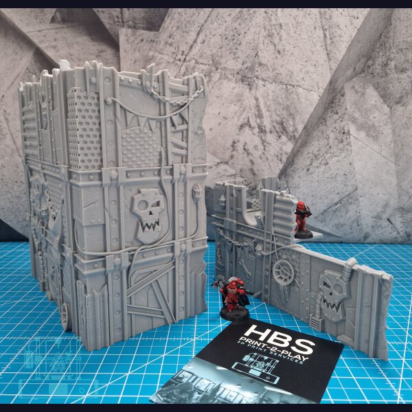 Faltbares Gelände (40k) - OrkStyle - Set 1 (klein)