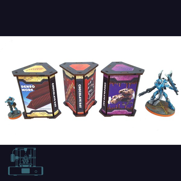 Chocolate Day Newsstands (3) LIMITED PREPAINTED (brown)