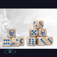 Spires Logo on Bone Marbled Dice - 24 per pack