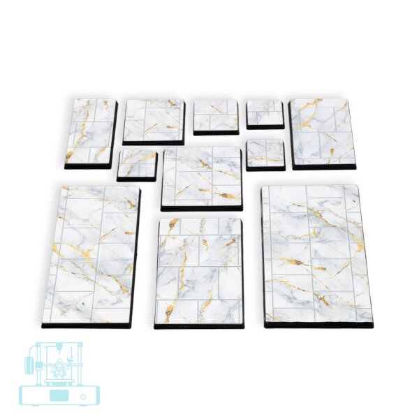 WHITE MARBLE INSTABASES 40mm square