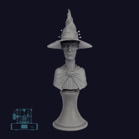 Discworld Esme Weatherwax Bust UNPAINTED (1)