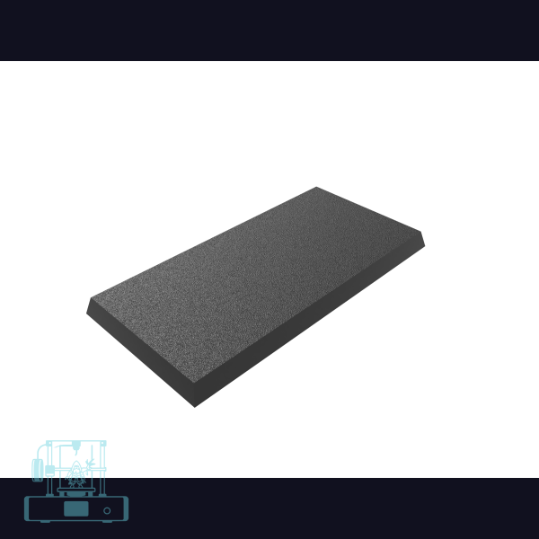 Rectangle 30x60mm Bases with magnet slot (10)