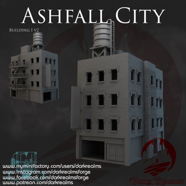 Ashfall City - Gebäude 1 - (Version B w/o rubble)