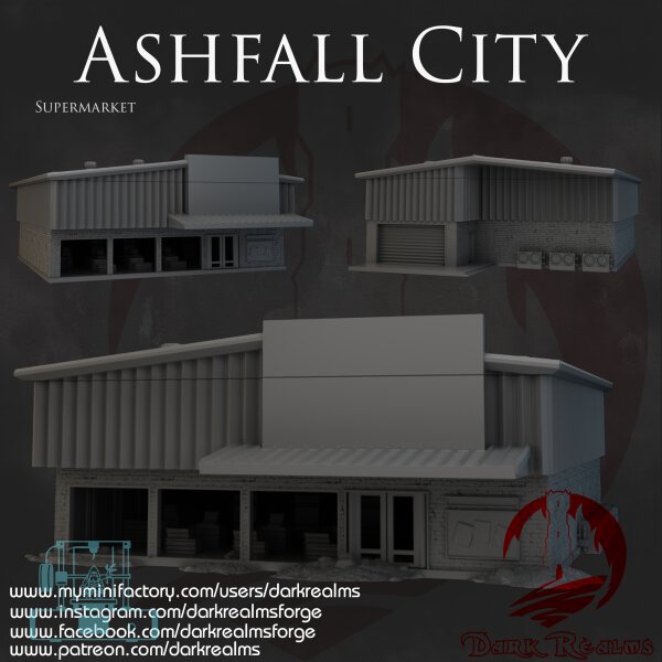 Ashfall City - Gebäude 5 - Supermarket (Version A with rubble)