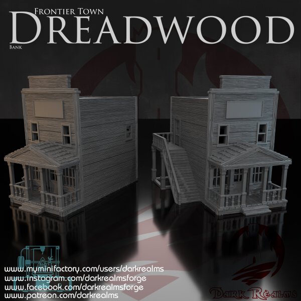 Frontier Town - Dreadwood Bank - 28mm
