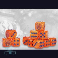 Orange Marbled Dice  - Weaver Courts