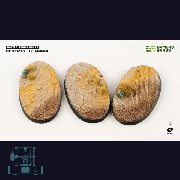 Deserts of Maahl Bases, Oval 75mm (x3)