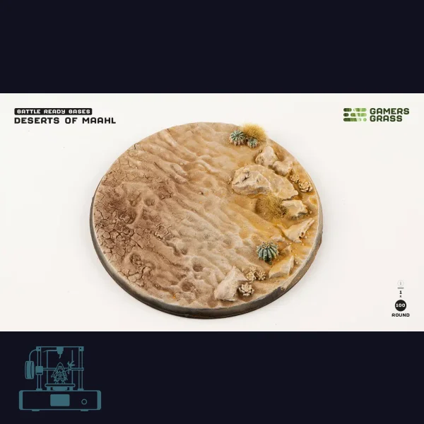Deserts of Maahl Bases, Round 100mm (x1)