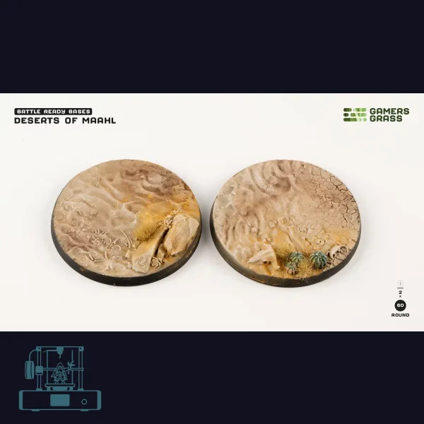 Deserts of Maahl Bases, Round 60mm (x2)