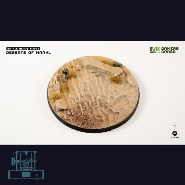 Deserts of Maahl Bases, Round 90mm (x1)