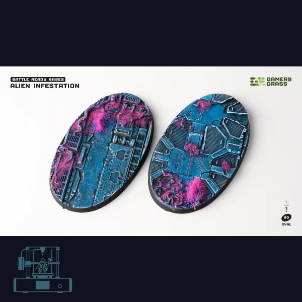 Alien Infestation Bases, Oval 90mm (x2)