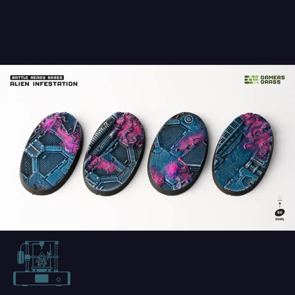 Alien Infestation Bases, Oval 60mm (x4)