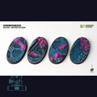 Alien Infestation Bases, Oval 60mm (x4)