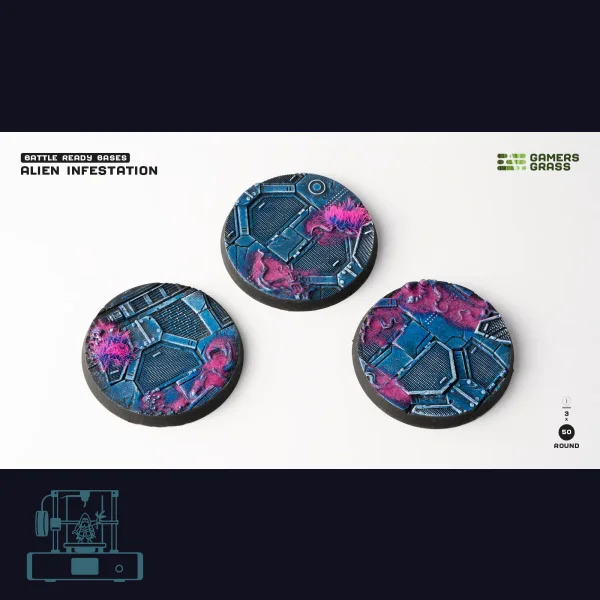 Alien Infestation Bases, Round 50mm (x3)