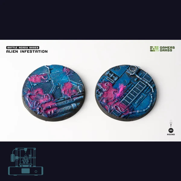 Alien Infestation Bases, Round 60mm (x2)