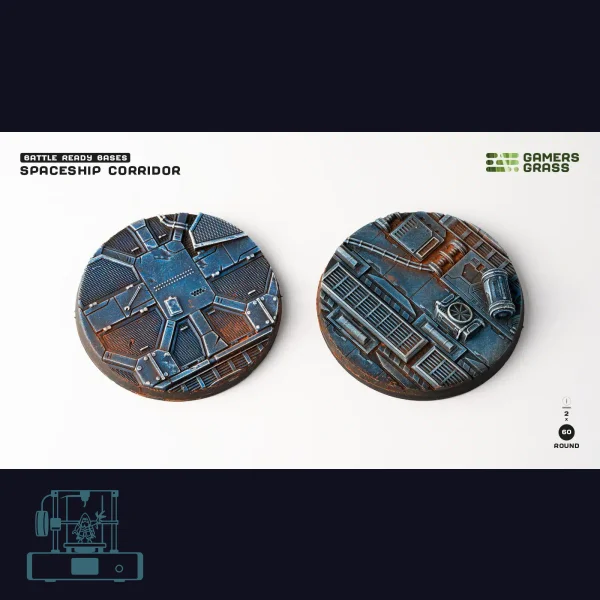 Spaceship Corridor Bases, Round 60mm (x2)
