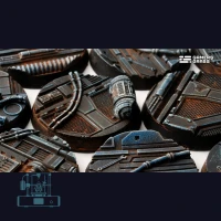 Spaceship Corridor Bases, Round 32mm (x8)