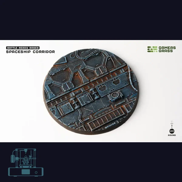 Spaceship Corridor Bases, Round 100mm (x1)