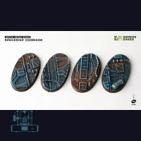 Spaceship Corridor Bases, Oval 60mm (x4)