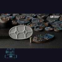 Spaceship Corridor Bases, Oval 60mm (x4)