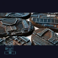 Spaceship Corridor Bases, Oval 60mm (x4)