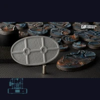 Spaceship Corridor Bases, Oval 75mm (x3)