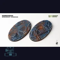 Spaceship Corridor Bases, Oval 90mm (x2)