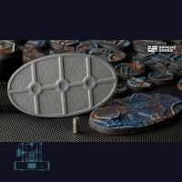 Spaceship Corridor Bases, Oval 90mm (x2)